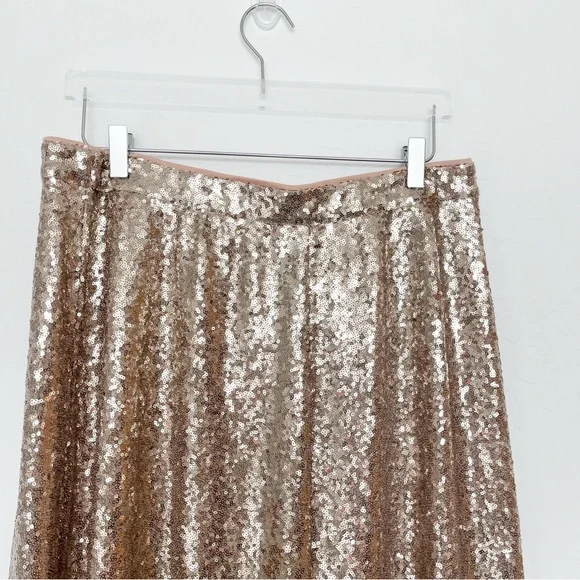 Lane Bryant Sequin Rose Gold Midi Skirt Size 14 New With Tags - Picture 6 of 9